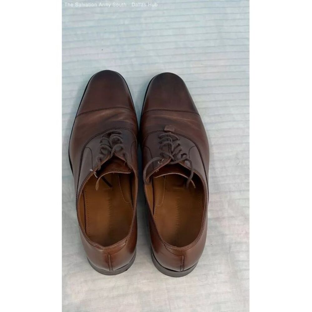 Allen Edmonds Mens Brown Leather Lace Up Closed Toe Dress Shoes Size 10